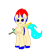 Size: 768x768 | Tagged: safe, artist:bluekeldeo, imported from derpibooru, oc, oc only, blue eyes, chest fluff, horn, simple background, sword, transparent background, unicorn oc, weapon