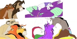 Size: 1280x663 | Tagged: safe, artist:rainwolf-28, imported from derpibooru, discord, rarity, spike, twilight sparkle, discolight, female, male, shipping, sparity, straight, the lion guard, the lion king