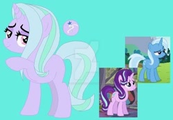 Size: 400x278 | Tagged: safe, artist:marblesongs, imported from derpibooru, starlight glimmer, trixie, female, fusion, lesbian, shipping, startrix