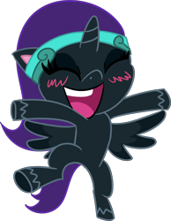 Size: 2626x3380 | Tagged: safe, alternate version, artist:poniidesu, imported from derpibooru, oc, oc only, oc:nyx, alicorn, pony, my little pony: pony life, alicorn oc, cute, female, filly, g4.5, horn, nyxabetes, simple background, solo, transparent background, wings