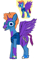 Size: 1080x2160 | Tagged: safe, imported from derpibooru, oc, oc only, alicorn, pony, alicorn oc, clothes, glasses, grin, horn, male, shoes, simple background, smiling, solo, spread wings, stallion, wat, watch, white background, wings