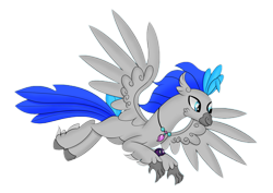 Size: 1666x1179 | Tagged: safe, artist:syncedsart, edit, editor:ganymedeskies, imported from derpibooru, oc, oc only, oc:messier, hippogriff, 2020 community collab, derpibooru community collaboration, flying, hippogriff oc, simple background, solo, transparent background