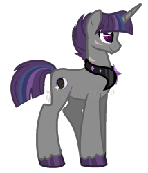 Size: 648x757 | Tagged: safe, artist:ipandacakes, imported from derpibooru, oc, oc only, oc:crescendo, pony, unicorn, male, offspring, parent:shadow lock, parent:twilight sparkle, parents:twilock, simple background, solo, stallion, transparent background