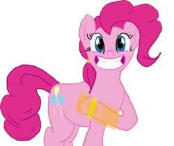 Size: 1856x1558 | Tagged: safe, artist:stolenalicorn, imported from derpibooru, pinkie pie, earth pony, pony, female, omni-tool, simple background, solo, transparent background