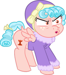 Size: 2287x2565 | Tagged: safe, artist:poniidesu, imported from derpibooru, cozy glow, pegasus, pony, frenemies (episode), blue hair, bow, clothes, cozy glow is best facemaker, cozy glow is not amused, cozybetes, curly mane, cute, dock, eyelashes, female, filly, foal, freckles, high res, simple background, solo, transparent background, wings