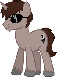 Size: 1914x2563 | Tagged: safe, artist:crisostomo-ibarra, imported from derpibooru, oc, oc only, oc:author penfeather, pony, unicorn, 2020 community collab, derpibooru community collaboration, glasses, male, simple background, solo, stallion, sunglasses, transparent background