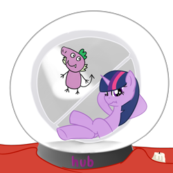 Size: 4096x4096 | Tagged: safe, alternate version, artist:poniidesu, imported from derpibooru, spike, twilight sparkle, dragon, pony, unicorn, my little pony: pony life, absurd resolution, candle, colored, crystal ball, doodle, dragonified, female, flat colors, g4.5, gypsy bard, horn, hub logo, peppa pig, pig nose, pony life drama, scrunchy face, simple background, solo, species swap, the hub, transparent background, unicorn twilight