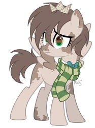 Size: 1280x1707 | Tagged: safe, artist:mintoria, imported from derpibooru, oc, oc only, oc:spryte, pegasus, pony, bowtie, clothes, female, mare, paper boat, scarf, simple background, solo, transparent background