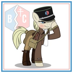 Size: 1024x1024 | Tagged: safe, artist:brony-works, imported from derpibooru, earth pony, pony, clothes, cosplay, costume, female, girls und panzer, mare, solo, uniform