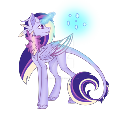 Size: 1280x1178 | Tagged: safe, artist:irennecalder, imported from derpibooru, alicorn, original species, alpharian, deviantart watermark, female, mare, obtrusive watermark, simple background, solo, transparent background, watermark