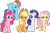 Size: 2652x1766 | Tagged: safe, artist:frownfactory, imported from derpibooru, applejack, fluttershy, pinkie pie, rainbow dash, rarity, earth pony, pegasus, pony, unicorn, the last problem, .svg available, applejack's hat, cowboy hat, female, hat, horn, mane five, mare, simple background, svg, transparent background, vector, wings