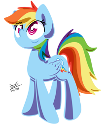 Size: 865x1024 | Tagged: safe, artist:iiberes, imported from derpibooru, rainbow dash, pegasus, pony, cute, dashabetes, eye clipping through hair, female, mare, simple background, solo, white background