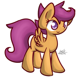 Size: 1024x1024 | Tagged: safe, artist:iiberes, imported from derpibooru, scootaloo, pegasus, pony, colored pupils, cute, cutealoo, female, filly, simple background, solo, white background