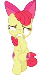 Size: 377x675 | Tagged: safe, artist:lincolnbrewsterfan, deleted from derpibooru, imported from derpibooru, apple bloom, earth pony, pony, animated, covering crotch, cutie mark, female, filly, gif, need to pee, potty dance, potty emergency, potty time, request, solo