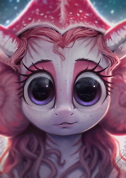 Size: 850x1200 | Tagged: safe, artist:assasinmonkey, imported from derpibooru, oc, oc only, oc:nautila, anthro, nautilus, nautilus pony, bust, creepy, cute, digital painting, female, i can see forever, oh god the eyes, solo, tentacles, uncanny valley