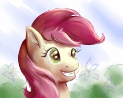 Size: 5000x4000 | Tagged: safe, artist:nedemai, imported from derpibooru, roseluck, earth pony, pony, absurd resolution, digital art, digital painting, grin, paint tool sai, smiling, solo