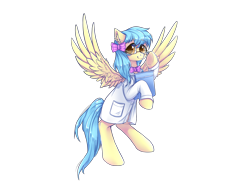 Size: 5200x3800 | Tagged: safe, artist:安雅, imported from derpibooru, oc, oc only, oc:lrivulet, oc:zoran, oc:左岸, pony, doctor, glasses, pegasus oc, simple background, solo, transparent background