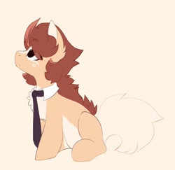 Size: 1024x996 | Tagged: safe, artist:little-sketches, artist:php146, imported from derpibooru, oc, oc only, oc:kyo, earth pony, pony, eye clipping through hair, male, necktie, simple background, solo, stallion