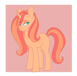 Size: 2761x2695 | Tagged: safe, artist:kittii-kat, imported from derpibooru, oc, oc only, oc:zinnia, pony, unicorn, blank flank, male, offspring, parent:fluttershy, parent:sunburst, parents:flutterburst, solo, stallion