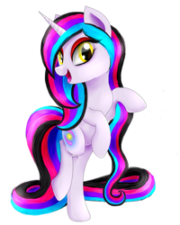 Size: 800x1000 | Tagged: safe, artist:auroraswirls, imported from derpibooru, oc, oc only, oc:nebula nova, pony, unicorn, base used, female, horn, mare, rearing, simple background, solo, unicorn oc, white background