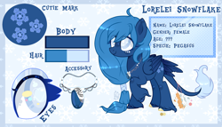 Size: 7000x4000 | Tagged: safe, artist:sugaryicecreammlp, imported from derpibooru, oc, oc only, oc:lorelei snowflake, pegasus, pony, absurd resolution, female, mare, reference sheet, solo