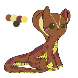 Size: 2000x2000 | Tagged: safe, artist:dreamyartcosplay, imported from derpibooru, oc, oc only, oc:naja, original species, pony, snake, snake pony, baby, baby pony, foal, frown, simple background, sitting, solo, transparent background, underhoof