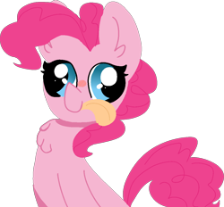 Size: 1134x1053 | Tagged: safe, artist:nootaz, imported from derpibooru, pinkie pie, earth pony, pony, :p, chest fluff, cute, derp, diapinkes, female, mare, ponk, silly, silly pony, simple background, solo, tongue out, transparent background