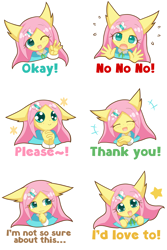 Size: 2000x3000 | Tagged: safe, artist:howxu, imported from derpibooru, fluttershy, anthro, cute, emoji, looking at you, reaction image, shyabetes, simple background, solo, transparent background, unsure