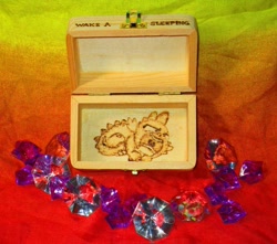 Size: 951x840 | Tagged: safe, artist:malte279, imported from derpibooru, spike, dragon, chest, craft, pyrography, traditional art