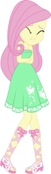 Size: 1829x6208 | Tagged: safe, artist:marcorois, artist:marcorulezzz, imported from derpibooru, fluttershy, equestria girls, street chic, spoiler:eqg series (season 2), bare shoulders, cold, eyes closed, female, freezing, geode of fauna, magical geodes, shivering, simple background, sleeveless, solo, strapless, transparent background