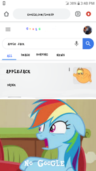 Size: 720x1280 | Tagged: safe, imported from derpibooru, applejack, rainbow dash, google search, inflation