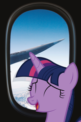 Size: 2472x3708 | Tagged: safe, artist:indonesiarailroadpht, artist:ponyrailartist, imported from derpibooru, twilight sparkle, alicorn, plane, show accurate, sky, twilight sparkle (alicorn)