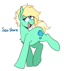 Size: 757x837 | Tagged: safe, artist:redxbacon, imported from derpibooru, oc, oc only, oc:sea shore, earth pony, pony, solo