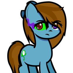 Size: 1500x1500 | Tagged: safe, alternate version, artist:darksoma, edit, imported from derpibooru, oc, oc only, oc:teia anisa king, earth pony, pony, bow, full body, simple background, solo, sombra eyes, transparent background