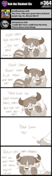 Size: 800x2709 | Tagged: safe, artist:sintakhra, imported from derpibooru, yona, yak, tumblr:studentsix, she's all yak, bow, comic, cute, female, hair bow, monkey swings, ribbon, solo, tail wag, yonadorable