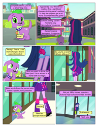 Size: 612x792 | Tagged: safe, artist:greatdinn, artist:newbiespud, edit, edited screencap, imported from derpibooru, screencap, spike, dog, pony, comic:friendship is dragons, equestria girls, equestria girls (movie), clothes, collar, comic, cutie mark on clothes, dialogue, screencap comic, spike the dog, spiked collar