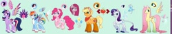 Size: 2048x410 | Tagged: safe, artist:facadagay, imported from derpibooru, applejack, fluttershy, pinkie pie, rainbow dash, rarity, twilight sparkle, alicorn, earth pony, pegasus, pony, unicorn, leak, spoiler:g5, applejack (g5 concept leak), applejack (g5), coat markings, colored wings, cutie mark, female, fluttershy (g5 concept leak), fluttershy (g5), g5, g5 concept leak style, g5 concept leaks, hooves, horn, magic, magic aura, mane six, mane six (g5), pinkamena diane pie, pinkie pie (g5 concept leak), pinkie pie (g5), rainbow dash (g5 concept leak), rainbow dash (g5), rarity (g5 concept leak), rarity (g5), redesign, simple background, twilight sparkle (alicorn), twilight sparkle (g5 concept leak), twilight sparkle (g5), wings