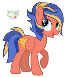 Size: 1024x1202 | Tagged: safe, artist:lilyroseoffantasy, imported from derpibooru, oc, oc only, oc:elmara sentry, pegasus, pony, female, magical gay spawn, mare, offspring, parent:big macintosh, parent:flash sentry, parents:flashintosh, simple background, solo, transparent background