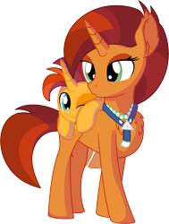 Size: 5667x7512 | Tagged: safe, artist:cyanlightning, imported from derpibooru, stellar flare, sunburst, pony, unicorn, .svg available, absurd resolution, chest fluff, colt, colt sunburst, cute, duo, ear fluff, female, forehead kiss, kissing, male, mare, mother and child, mother and son, one eye closed, simple background, smiling, sockless stellar flare, sockless sunburst, sunbetes, transparent background, vector, younger