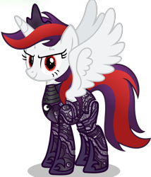 Size: 1574x1837 | Tagged: safe, artist:vector-brony, imported from derpibooru, oc, oc only, oc:blackjack, oc:cognitum, alicorn, cyborg, pony, unicorn, fallout equestria, fallout equestria: project horizons, alicornified, amputee, blackjack, cybernetic legs, fanfic art, gradient hair, gradient mane, horn, level 5 (iconium) (project horizons), moonlight eclipse (project horizons), race swap, simple background, solo, transparent background, unicorn oc