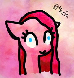 Size: 634x662 | Tagged: safe, artist:fipoki, imported from derpibooru, pinkie pie, earth pony, pony, bust, female, head, mare, pinkamena diane pie, simple background, solo