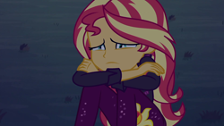 Size: 1920x1080 | Tagged: safe, imported from derpibooru, screencap, sunset shimmer, equestria girls, equestria girls series, sunset's backstage pass!, spoiler:eqg series (season 2), female, sad, solo, sunsad shimmer, tears of sadness, teary eyes