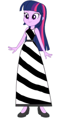 Size: 1024x1987 | Tagged: safe, artist:cartoonmasterv3, imported from derpibooru, twilight sparkle, zebra, equestria girls, female, long dress, simple background, solo, transparent background, twilight sparkle (alicorn), zebra dress