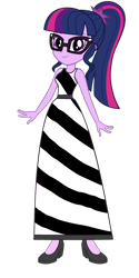 Size: 1024x2048 | Tagged: safe, artist:cartoonmasterv3, imported from derpibooru, sci-twi, twilight sparkle, zebra, equestria girls, female, long dress, simple background, solo, transparent background, zebra dress