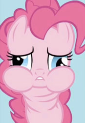 Size: 828x1189 | Tagged: safe, imported from derpibooru, screencap, pinkie pie, earth pony, pony, read it and weep, cropped, derp, faic, female, mare, puffy cheeks, solo