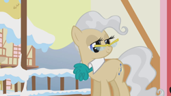 Size: 1280x720 | Tagged: safe, imported from derpibooru, screencap, mayor mare, earth pony, pony, winter wrap up, female, mare, snow, solo