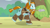 Size: 1920x1080 | Tagged: safe, imported from derpibooru, screencap, rockhoof, earth pony, pony, the ending of the end, male, mouth hold, rockhoof's shovel, shovel, solo, stallion