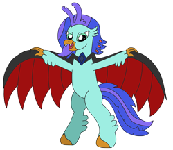 Size: 2735x2358 | Tagged: safe, artist:supahdonarudo, imported from derpibooru, oc, oc only, oc:sea lilly, classical hippogriff, hippogriff, vampire, cape, clothes, costume, fangs, halloween, holiday, simple background, spooky, standing up, transparent background