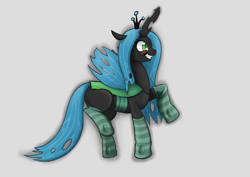 Size: 3508x2480 | Tagged: safe, artist:wild-thunder06, imported from derpibooru, queen chrysalis, changeling, changeling queen, clothes, cute, cutealis, female, female focus, females only, happy, smiling, socks, solo, solo focus, striped socks