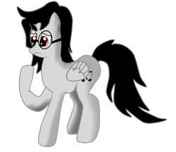 Size: 1548x1337 | Tagged: safe, artist:almaustral, imported from derpibooru, oc, oc only, oc:lighting wind, pegasus, pony, glasses, pegasus oc, raised hoof, simple background, solo, transparent background, wings